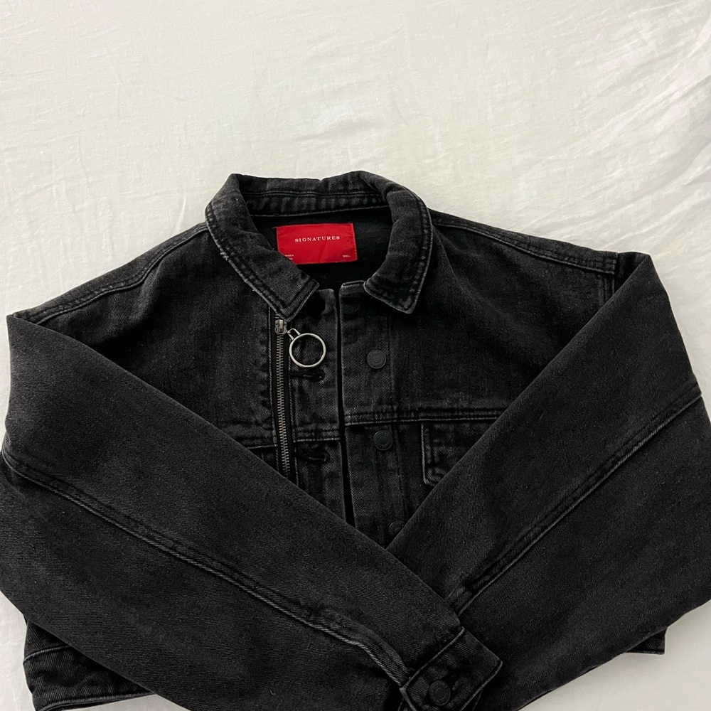 Black Cropped Jean Jacket
